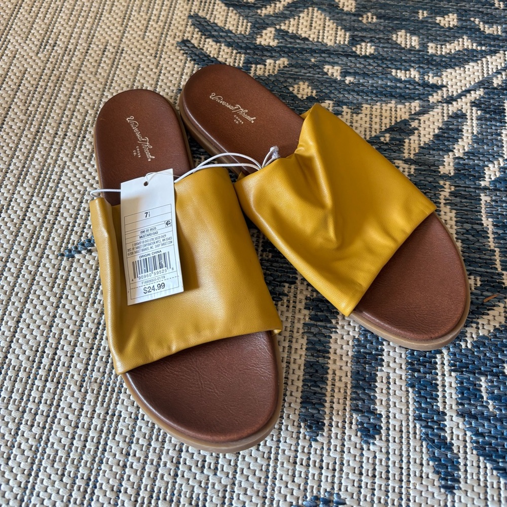 Universal Thread Mustard Yellow Sandals